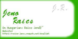 jeno raics business card